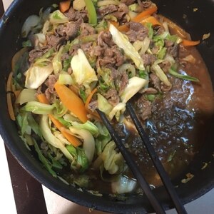 牛肉と野菜炒め